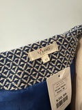 YCoo Paris Blue Open Front Jacket, M