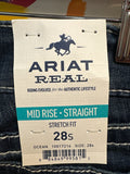 New Ariat Mid Rise Straight 31" Inseam Jeans, 28 (6) Short