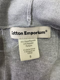 Cotton Emporium Gray Hooded Cardigan, S