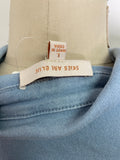 Skies Are Blue Denim Belted Dress, L