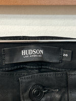 Hudson Black Barbara Super Skinny Coated Jeans, 26 (2)