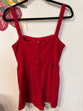 Crystal Sky Red Romper, L