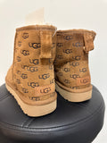 Ugg Mini Chestnut Embossed Logo Boots, 9