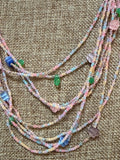 Glass Beads Necklace, 21"