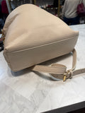 Doncaster Genuine Leather Drawstring Crossbody Bag, 12"x12"