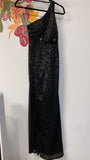 New Fashion Nova Black Sequin Dress, XS