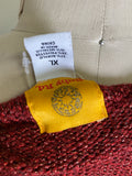 Ruby Rd Metallic Red Sweater, XL