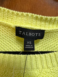 New Talbots 100% Pima Cotton Sweater, XS