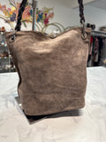 Brighton Suede Shoulder Bag, 11"x10"