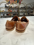 Red Hawk Coffee Leather Huarache Sandals, 9