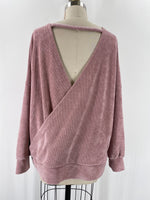 New Weekend Suzanne Betro Pink Sweater, XL