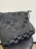 Coach Black Poppy Signature Crossbody Bag, 12"x14"