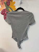 New Lulus Gray Bodysuit, M