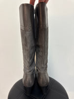 Clarks Gray Leather Boots, 7.5