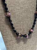 Vintage Venetian Glass with Magnetic Clasp Necklace, 22"