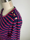 Draper James Blue/Pink Top, XL