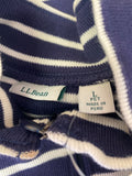 L.L. Bean Blue Stripe Pullover, L Petite