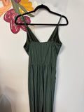 Kaileigh Green 21" Inseam Jumpsuit, M