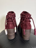 New without tags Vince Camuto Burgundy Suede Mellia Boots, 8.5 Wide