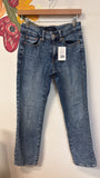 Aeropostale Mid Rise Ankle Straight 27" Inseam Jeans, 0