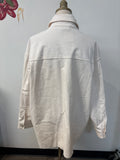 Gianni Bini White Corduroy Jacket, L
