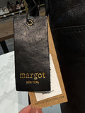 New Margot Black Leather Crossbody Bag, 12"x9"