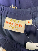 Rungolee Navy Top, L (retail $180)