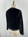 Christian Siriano Black Velvet Jacket, M