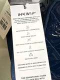 New IHKWIP Blue The Sensational Chain Shoulder Bag W/ Crossbody Strap, 11"x3"x9.5"