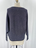 Tahari Metallic Black Sweater, M