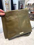 Vince Camuto Green Leather Libby Crossbody Bag, 11"x9"