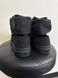 Paladium Black Pallabrouse Cuff Booties, 8