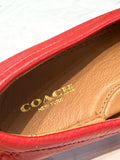 Coach Red Leather Arlene Loafers, 6