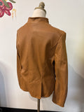 BCBGMaxAzria Brown Genuine Leather Jacket, L