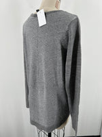 New I.N. Studio Metallic Gray Sweater, L