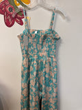 New Hutch Anthropologie Teal 30" Inseam Jumpsuit, S (retail $198)