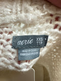 Aerie Cream Oversized Sweater, XXS
