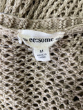 ee:some Brown Open Stitch Cardigan, M
