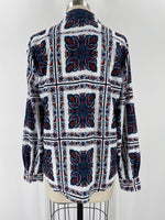 Tommy Hilfiger Blue/White Top, M