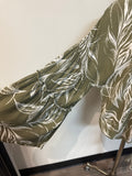 Blu Pepper Green Tie Front Top, S