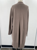 New Athleta Brown Spirit Refined Wool Cashmere Wrap Sweater, L (retail $199)