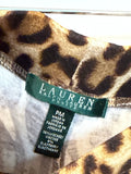 Lauren Ralph Lauren Animal Print Wide Leg Pants, M Petite