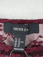 Forever 21 Burgundy Lace Bodysuit, 2X