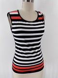 Michael Tyler 2pc Black Stripe Jacket + Top, S