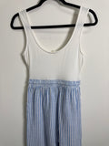Derek Heart White/Blue Jumpsuit, M
