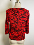 Nina Leonard Red Wool Blend Sweater, XS