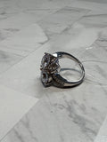 Sterling Silver White CZ 5.55CTW Toi et Moi Ring, 10