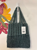 Free People Green Crochet Handbag, 10"x10"