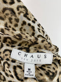 New Chaus Animal Print Top, M