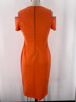 Calvin Klein Orange Open Shoulder Dress, 6